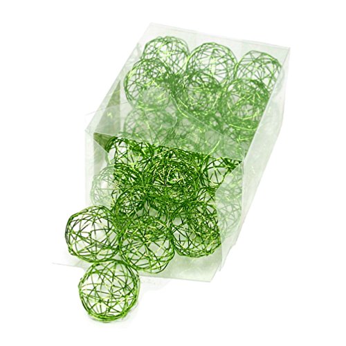 24 Drahtkugeln 3cm, Drahtbälle, Dekokugeln/ Sparbox TOP PREIS !!! (silber) - 3