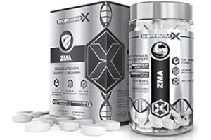 BIOPHARM-X ZMA (240 Powerful Tablets- 4 Month Supply) Natural Testosterone Booster : Muscle Growth Recovery & Strength Body Building Supplement