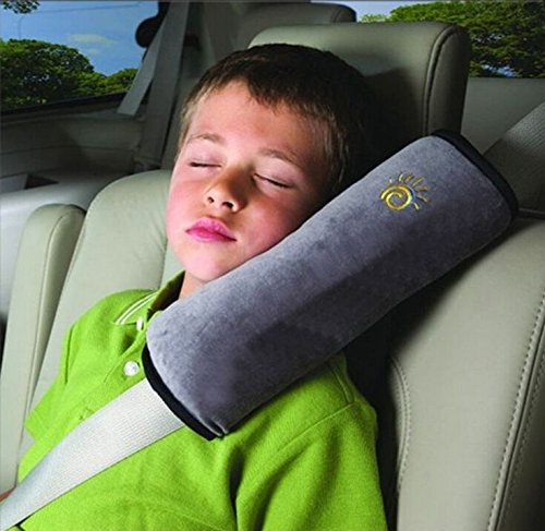 Topways Safety Child car seat belt Sleeve Strap Soft Shoulder Pad Cover Cushion (Gray)
