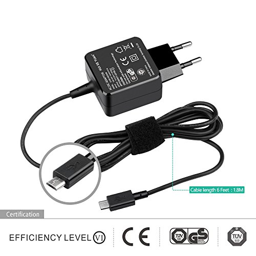 [TUV GS LISTED] 5V-5,25V 3A Micro USB Netzteil Stecker Adapter für Android Tablet PC, Acer Iconia, Alcatel, Anker Battery, ASUS, AT&T, BlackBerry, BLU, Casio, CHUWI, Dell Venue, DigiLand, Double Power, Epik Learning Tab, Google Nexus, Hisense Sero, HTC One, Huawei, Kyocera, LeapFrog Epic Kids Tablet, Lenovo Yoga Tab, LG Phone, Microsoft Lumia, Motorola Moto, Nextbook, Raspberry Pi media, RCA, Samsung Galaxy, Sharp Aquos Crystal, Skytex, Sony Xperia, Sungale Cyberus, ZTE - 3
