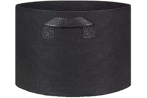 OUYITA Lot de 5 Sacs de Plantation avec anses en Tissu Non-tissé Noir/Gris 80x60cm 300L Noir