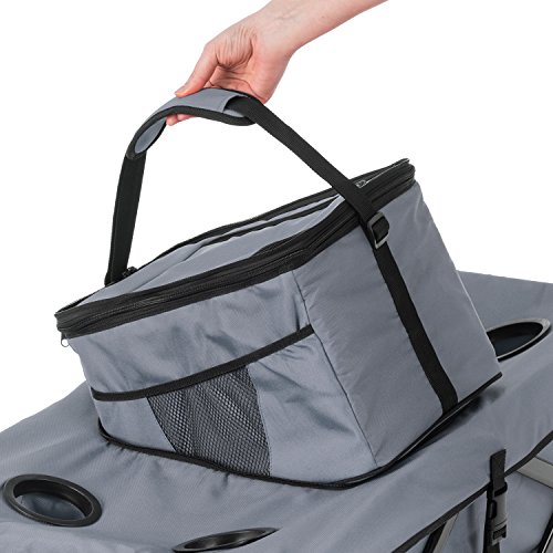 Waldbeck Greyjoy Bollerwagen Handwagen (68 kg Ladung, Transporttasche, faltbar, breite Räder, Kühltasche, witterungsbeständig) gra - 8