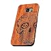 Produktbild forepin reg; Natur Holz Hülle Schutzhülle Echtem Wood Schale Hart Cover Case Etui mit PC Rahmen für Samsung Galaxy S7 - Skull