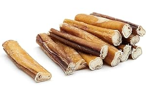 Dei NATURE Snack di Nervo Bovino Premium 12 PEZZI di 12 CM,nervo di vitello,dieta Barf,Masticativo per cani 100% naturale, offerta, per salute orale e stress, lunga durata SPEDIZIONE GRATUITA