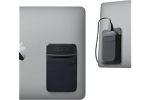 Slipdrive - Portable Hard Drive Sleeve for Laptop - SSD Solid State Drive - Reusable Adhesive - Stick on External Hard Drive Carrying Case - Pocket Pouch (Small, Black)