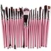 Culater® 20 pcs Pro Wool Make Up Brush Set Makeup Brush Set Tools Make-up Toiletry Kit (Pink)