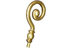 Boland 56607 - Nikolausstab-Aufsatz, Größe circa 36 cm, Gold, aus Kunststoff, Bischof-Stab, Accessoire, Kostüm, Karneval, Mottoparty, Weihnachten