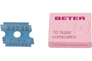 Beter – Recambio de 10 hojas cortacallos de acero al carbono, máxima precisión, para pedicura