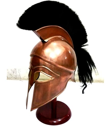 Casque Spartan 300 Leonidas - Doré - Acier Et Mousse - Taille Adulte - Déguisement Halloween/Medieval