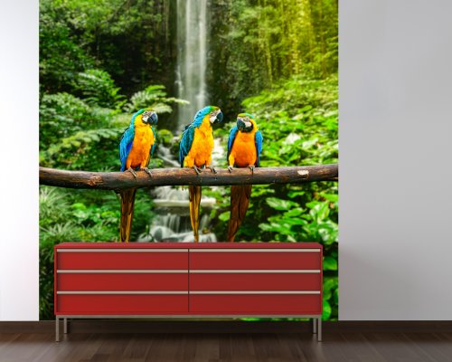 Bilderdepot24 selbstklebende Fototapete "Blau-Gelber Macaw Papagei" 178x200 cm - direkt vom Hersteller