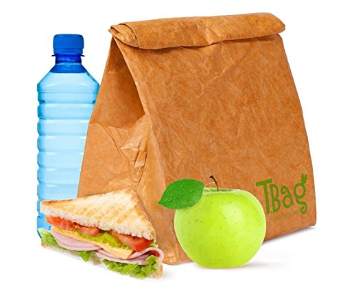 Braunes Papier Lunch Bag Wiederverwendbares SUPER STARKE Isoliertes Beschreibbares Nicht Zerreißbares T.Bag Brown