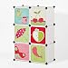 SoBuy FSS50, DIY 6 Cubes with Doors, Children Storage Unit, Interlocking Cube Storage Organiser Cabinet Wardrobe