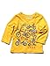 M&Co Baby Boys Long Sleeve Super Awesome Little Dude Slogan Bicycle Print Casual Cotton T-Shirt Yellow 0/3 Mnths