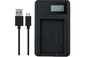 AAA PRODUCTS USB Camera Battery Charger for Sony DSLR-A200 (a200), DSLR-A300 (a300), DSLR-A350 (a350), DSLR-A450 (a450), DSLR-A500 (a500), DSLR-A550 (a550) Camera - Smart Display for Accurate Battery Charge Status