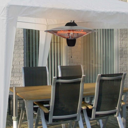 Koll Living Terrassen Deckenheizstrahler 1500W 3101-000 – 2 Stufen wählbar – Infrarot Heizstrahler zur Deckenmontage - 2