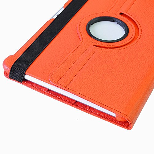 COOVY® 360° ROTATION COVER FÜR SAMSUNG GALAXY TAB 10.1 N GT-P7500 GT-P7501 GT-P7510 GT-P7511, TAB 2 10.1 GT-P5100 GT-P5110 SMART HÜLLE TASCHE ETUI CASE SCHUTZ STÄNDER Farbe orange - 5