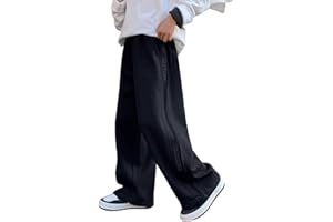 GENERISCH Pantalon de jogging sportif pour garçon - Coupe large - Confortable - Taille élastique - Coupe ample - Activités d'automne pour enfants et adolescents
