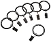 Produktbild AmazonBasics Vorhangringe-Set, mit Clip, 2,54 cm, 7er-Pack, Bronze