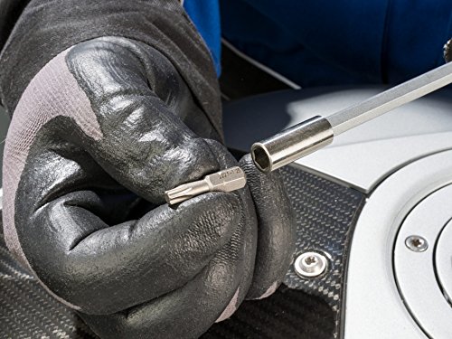 HAZET Bit-Halter (für 6,3 mm (1/4 Zoll)-Bits, mit starkem Magneten, rutschfester Griff für hohe Kraftübertragung) 810SPC-6.3 - 4