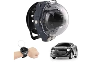 BICMTE Remote Control toy Car,MIni Wrist Racing Car Watchg, Remote Control Cars for Kids USB Charging RC Small Car Toy With Color Changing Lights (black)