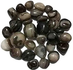 Maalavya Decorative Stone Pebbles Black Onyx Stone 2Kg Pebbles