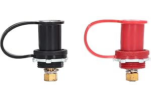 LUQEEG 250A Caricabatteria Post Kit 20mm Tappo Perno Batteria Post Pile Jumper Terminal, Coppia Rossa e Nera UL94 V-0 Classificazione Antincendio per Ricarica Camion Auto