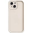 Scalebee Back Cover for Apple iPhone 14 Soft and Flexible Matt Finish Anti Slip Scratch Proof Camera Protection Silicon Phone Case (Beige)