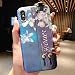 Produktbild GUYISJK iPhone-Handyhülle Mobile Shell Flower Armband Apple XS Max Xr 7 8Plus Abdeckung Weichen Weiblichen 6 S Phone Case, Apple X XS 5.8 Blu-Ray Deep Blue Magnolia