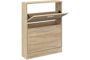 ‎VIDAXL vidaXL Szafka na buty, dąb, 59x17x81 cm, materiał drewnopochodny