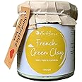 Herbsense French Green Clay Powder Mask - For Glowing & Healthy Skin, Deep Cleansing,Nourishing & Detoxifying Clay Mask, Glass Jar Packaging 100 GM
