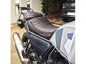 KOHLI Bullet Accessories Himalayan Seat Cover Dark Brown Retro Look with Added for Royal Enfield Himalayan