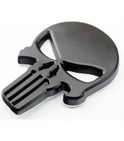 4 Adesivi Teschio 3D In Metallo Per Auto E Moto - Decorazioni Cool Argento E Nero - Foto 8