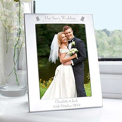 Personalised Silver 5x7 Decorative Our Sons Wedding Frame - Personalised - Photo Frames - Home Gifts