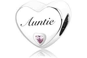 MsRosy New Women's S925 Sterling Silver Heart Charms For Bracelets Gift For the Family and Friends