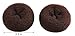 CLOTHOBEAUTY 2 pieces Large Size Hair Bun Donut Maker, Ring Style Bun, Women Chignon Hair Donut Buns Maker,Hair Doughnut Shaper Hair Bun maker (3.5 in. ) (Brown)