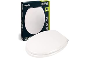 AQUASU Venezia deska sedesowa z funkcją cichego zamykania i mechanizmem szybkiego mocowania, 40593 5