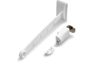 Easy-Shadow - 1 Stück Hochwertige Kipp-Regler für Fenster Fensterfeststeller mit Klemmträger zum Einstellen der Fensteröffnung Fensterstopper zur Fixierung des Öffnungswinkels von Fenstern - weiß