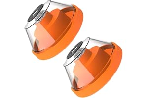 ZERONINE 2pcs Electric Drill Dust Cover, Drilling Dust Nozzle, Dust Collector Accessories,Drill Dust Collector Tool,Shockproof Dust Catcher with Sealing Cover & Anti-Skid Sponge for 4-10mm Drill Bits,Orange