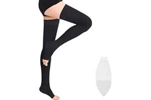 YUNCHONGUK 20-30 mmHg Medizinische Kompressionsstrümpfe Damen Herren Klasse 2,Oberschenkel Kompressionssocken,Abgestufte Unterstützung Stützstrümpfe,Thrombosestrümpfe