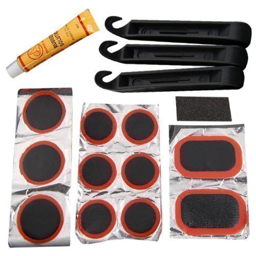 Accessotech Bicycle Tyre Puncture Repair Kit Bike Cycle Patches Patch Mountain Rubber Tool