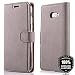 Produktbild Samsung Galaxy A5 (2017) SM-A520F Premium Ledertasche Schutzhülle Wallet Case aus Nubukleder mit Kreditkarten / Notizen Fachern (Grau) von Surazo® Vintage Kollektion