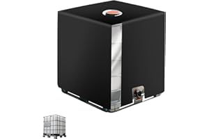 SINRAD Copertura per Serbatoio IBC 1000L, 120x100x116CM Telo per Serbatoio D'acqua, Cisterna Acqua Protezione con Apertura Superiore, Anti-UV Antipolvere Container Telone Copertura Serbatoi Acqua