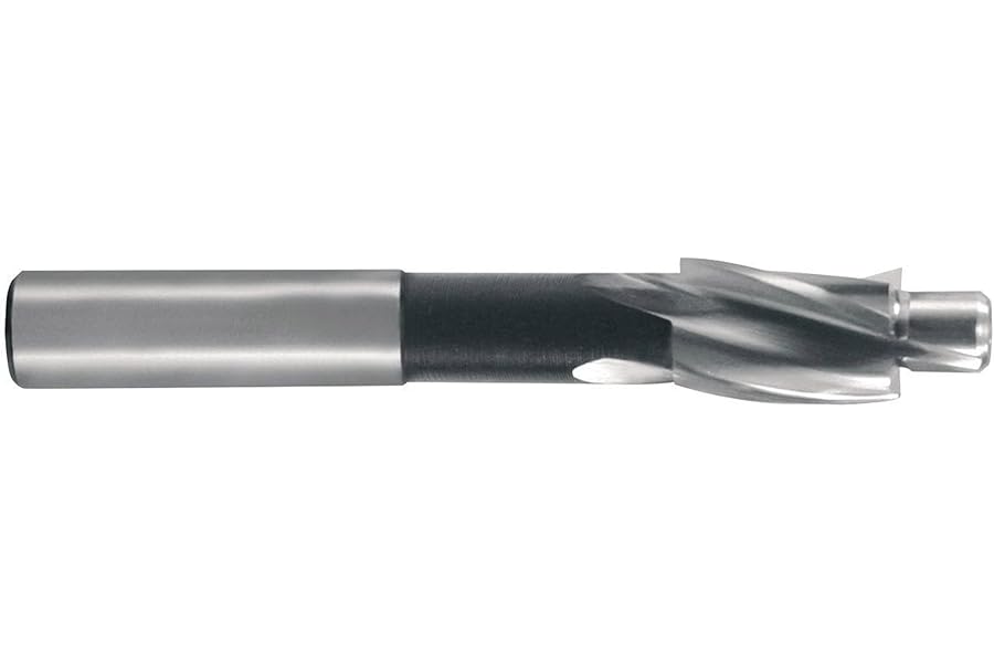 RUKO HSS Flat Counter Sinker with Fixed Guide, Fine Grade for Through Hole, DIN 373, Bright Finish, 18.0 mm Diameter, 100.0 mm Length, R102406