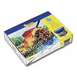 pinturas acuarelas infantiles Para uso escolar JOVI 152818 - Caja de 12 botes de tempera escolar de 35 ml, gel licuado en colores vivos, colores surtidos, 1 unidad