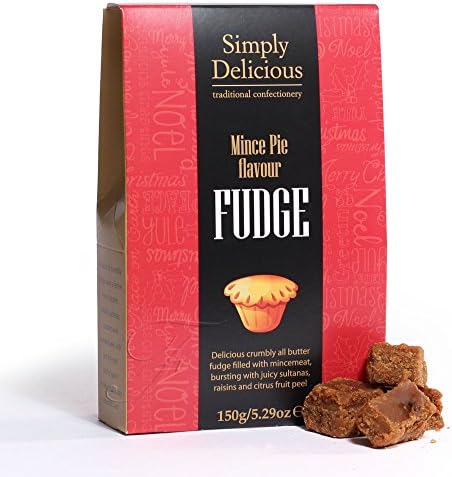 Luxury Mince Pie Flavoured Traditional Butter Fudge Mixed Spice Festive Fruit 150g
