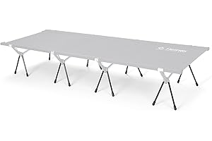 Helinox Cot Leg Extension de Jambes pour Chaise Longue de Camping, lit de Camp, Surface de Couchage surélevée, Espace de Rangement, avec Sac de Transport, 16 pièces, Noir