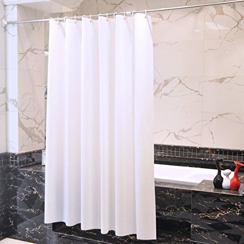 Peva shower curtains for bathroom,White shower curtain Waterproof curtain Shelter curtains Water curtain Pull curtain-K 300x200cm(118x79inch)