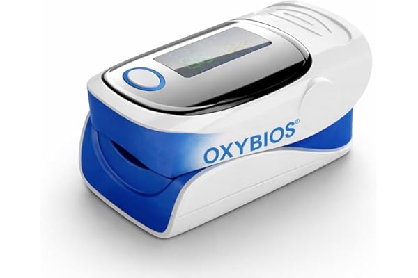 DOIGT OXYMETRE DE POULS BLEU "Tout en Un" portable et Cardiofréquencemètre avec notice en français. Analyse et mesure la saturation en oxygène dans le sang SpO2 - Moniteur de fréquence cardiaque