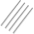 4pcs 4mm x 300mm 304 Stainless Steel Rods, Metal Solid Round Shaft Rods Lathe Bar Stock for DIY Crafts Model Car Helicopter Airplane