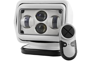 60W fjärrkontroll LED Marine Search Light Fordonssökarljus | Magnetisk bas, 360° roterande strålkastare for marina båtar, LED